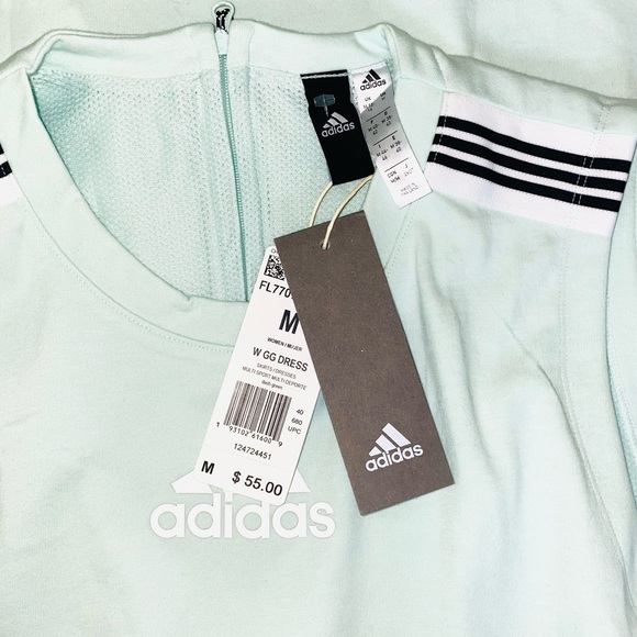 Adidas Aqua Light Blue Teal Game and Go Activewear Athleisure Dress (size M) - Picture 10 of 13